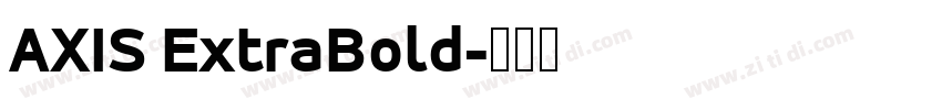 AXIS ExtraBold字体转换